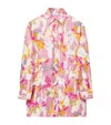 Alexander Mcqueen Silk Printed Pyjama Shirt In Purple