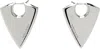 Alexander Mcqueen Silver Arrow Earrings In 0926 Palladium