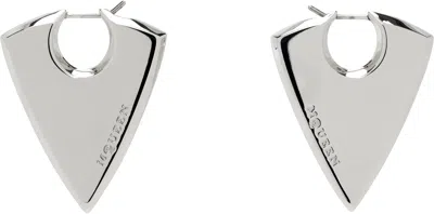 Alexander Mcqueen Silver Arrow Earrings In Metallic