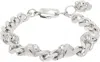 Alexander Mcqueen Silver Skull Chain Bracelet In 926
