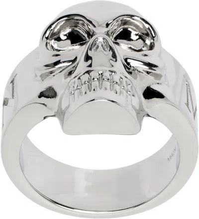 Alexander Mcqueen Silver Skull Ring In 926
