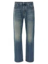Alexander Mcqueen Skull Jeans Blue In Blue