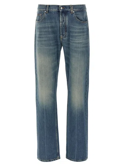 Alexander Mcqueen Skull Jeans Blue