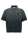Alexander Mcqueen Alexander Mc Queen Faded Effect Black Polo Shirt In Cotton