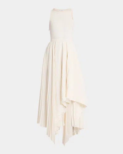 ALEXANDER MCQUEEN SLEEVELESS PLEATED SKIRT MAXI DRESS