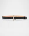 Alexander Mcqueen Sling Crossbar Leather Belt In 1000 Black Silver