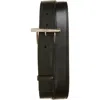 Alexander Mcqueen Mcqueen Sling Leather Belt In Black/silver