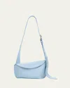Alexander Mcqueen Sling Leather Crossbody Bag In 4900 Shirting Blue Silver