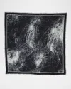 Alexander Mcqueen Smashed Glass-print Silk Shawl In Black Ivory