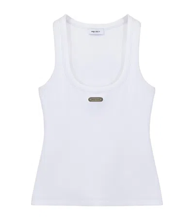 ALEXANDER MCQUEEN STRETCH-COTTON LOGO TANK TOP