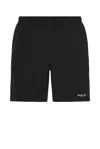 Alexander Mcqueen Elastic Waistband Swim Shorts With Side Pockets In Multi