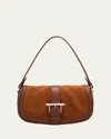 Alexander Mcqueen T-bar Crossbody Bag In Brown