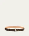 Alexander Mcqueen Mcqueen Sling Leather Belt In Tan-brn