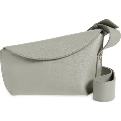 Alexander Mcqueen Mcqueen T-bar Sling Leather Crossbody Bag In Cool Grey/silver