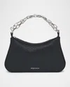 Alexander Mcqueen Mini T-bar Chain Shoulder Bag In Black