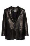 Alexander Mcqueen Mcqueen Tailored Leather Jacket In Black