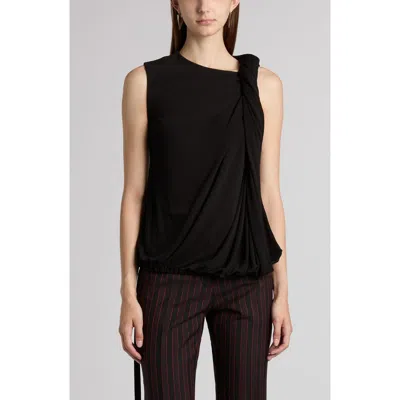 Alexander Mcqueen Mcqueen Twisted Sleeveless Top In Black
