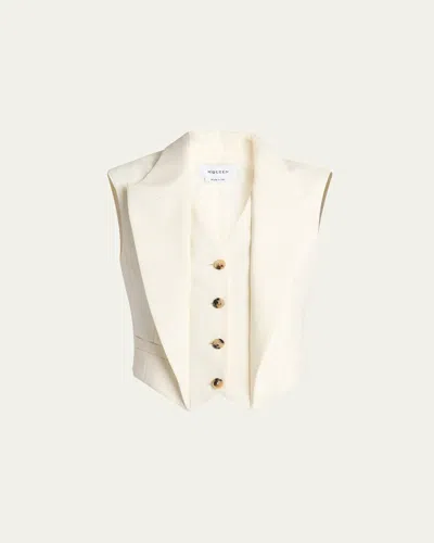 ALEXANDER MCQUEEN UPTURNED LAPEL CROP VEST