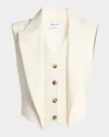 Alexander Mcqueen Tailored Sleeveless Jackets Button Detailing In Bone