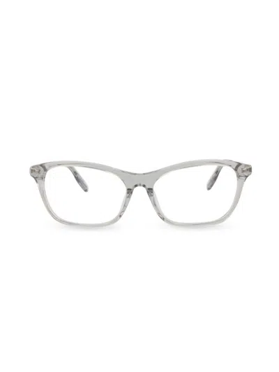 Alexander Mcqueen Mcqueen Women's 54mm Rectangular Eyeglasses In Metallic