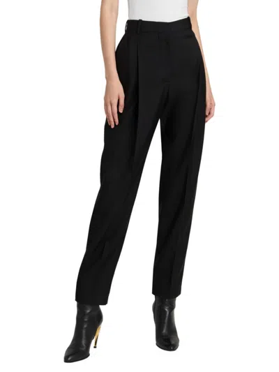 Alexander Mcqueen Mcqueen Women's Sartorial Wool Pleated Trousers In Black