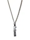 Alexander Mcqueen Mcqueen Women's Silvertone Graffiti Logo Pendant Necklace In Black