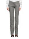 Alexander Mcqueen Wool & Mohair Pants In Black Ivory