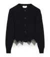 Alexander Mcqueen Alexander Mc Queen Black Ivory Wool Cashmere Cardigan In Black