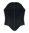 Alexander Mcqueen Black Corset Top In Black