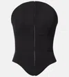 Alexander Mcqueen Black Corset Top In Black
