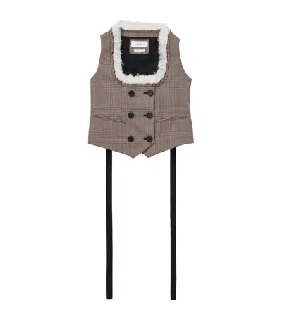 Alexander Mcqueen Wool Double-breasted Waistcoat In White