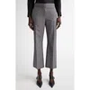 Alexander Mcqueen Mcqueen Wool Flare Pants In Grey Melange