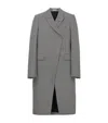 Alexander Mcqueen Wool Houndstooth Coat In Black