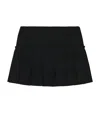 Alexander Mcqueen Frayed Pleated Wool-twill Mini Wrap Skirt In Black