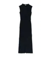 Alexander Mcqueen Distressed Effect Knitted Midi Dress In Black