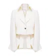 Alexander Mcqueen Peplum Wool-twill Blazer In White