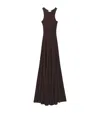 Alexander Mcqueen Brown Sleeveless Maxi Dress In Brown