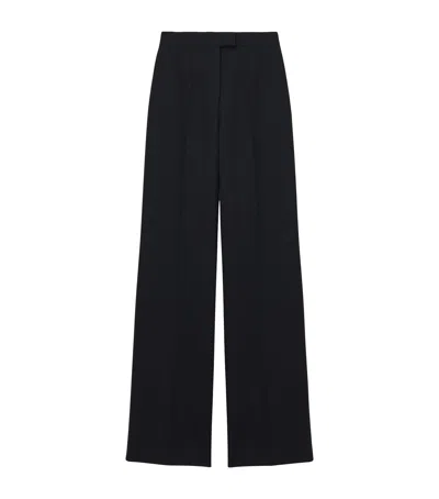 Alexander Mcqueen Wool-blend Slim-leg Pants In Black