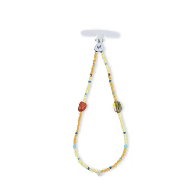 M.craftsman Women's White M Beads Phone Bracelet - Daisy