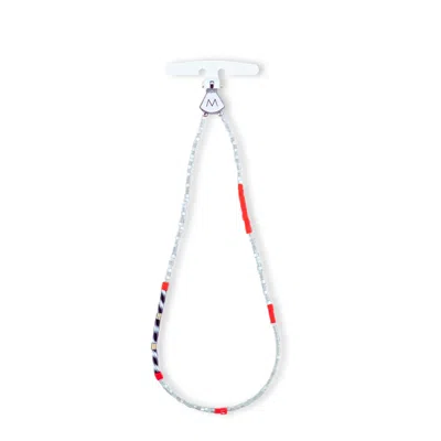 M.craftsman Women's White / Red M Beads Phone Bracelet - Redbush In Multi