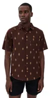 Mctavish Button Up Shirt Brown Multi In Multi