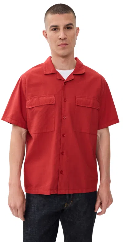 Mctavish Holiday Collar Shirt Rust In Red