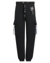 M.c.u Marco Cassese Union M. C.u. Marco Cassese Union Man Pants Black Size L Cotton, Swarovski Crystal