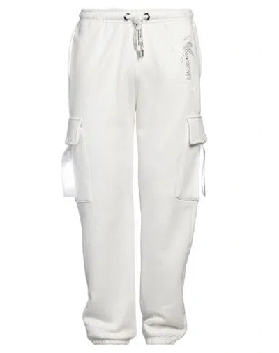 M.c.u Marco Cassese Union M. C.u. Marco Cassese Union Man Pants White Size Xl Cotton, Swarovski Crystal