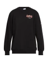 M.c.u Marco Cassese Union M. C.u. Marco Cassese Union Man Sweatshirt Black Size Xxl Cotton, Polyester, Swarovski Crystal In Black