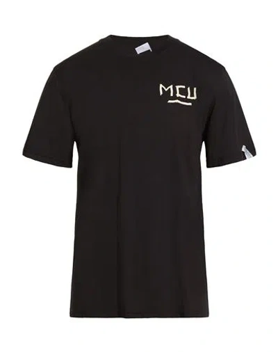M.c.u Marco Cassese Union M. C.u. Marco Cassese Union Man T-shirt Black Size M Cotton, Swarovski Crystal