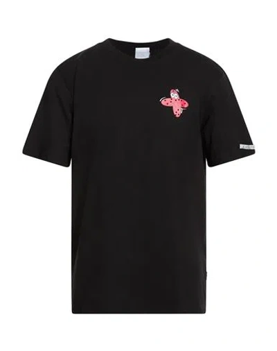 M.c.u Marco Cassese Union M. C.u. Marco Cassese Union Man T-shirt Black Size Xxl Cotton, Swarovski Crystal