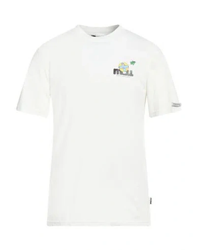 M.c.u Marco Cassese Union M. C.u. Marco Cassese Union Man T-shirt Cream Size Xxl Cotton, Swarovski Crystal In White