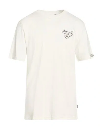 M.c.u Marco Cassese Union M. C.u. Marco Cassese Union Man T-shirt Ivory Size Xxl Cotton, Swarovski Crystal In White