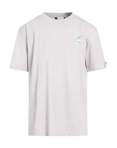 M.c.u Marco Cassese Union M. C.u. Marco Cassese Union Man T-shirt Light Grey Size Xxl Cotton, Swarovski Crystal In Gray